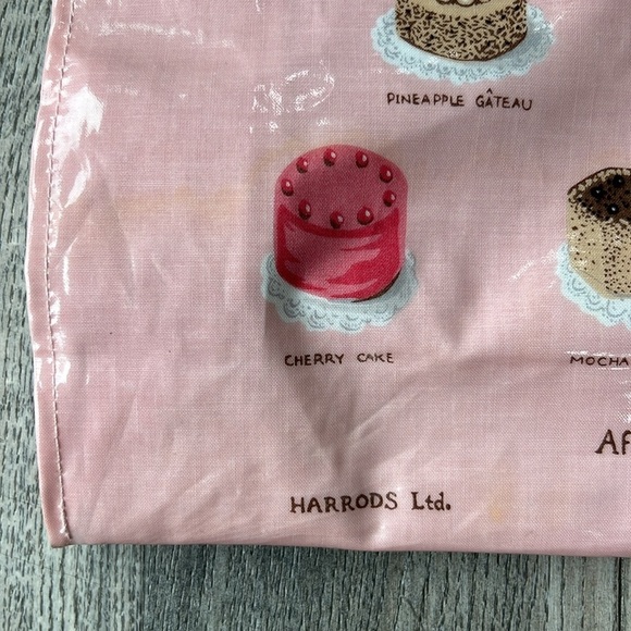 Harrods Tote Pink Tote Bag Afternoon Tea at Harrods Cakes Shopping Bag - Picture 2 of 11